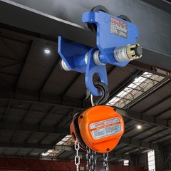 Heavy Duty Manual Trolley – 4400 lbs Capacity with Adjustable Width I-Beam Fit