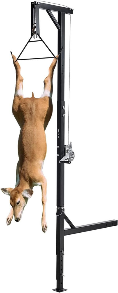 300 Lbs Load Capacity, Hunting Deer Hoist with 2-Inch Receiver, 360-Degree Swive