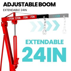 Hydraulic Engine Crane Hoist 2T/4409LBS Motor Cherry Picker Shop Cranes Lift