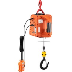 3-in-1 1100LBS Portable Electric Hoist Winch 25ft Lifting Hoist Steel Rope