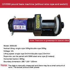 3500 Lbs/4000 Lbs/4500 Lbs Vehicle-Mounted Mini Crane Electric Winch 12V/24V