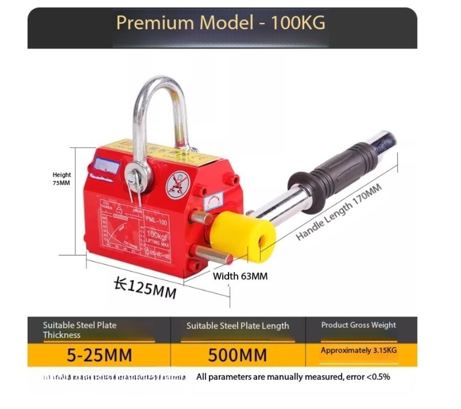 600KG Heavy-Duty Magnetic Lifting Magnet Lifter Magnetic Lifting Device