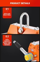 Permanent Magnet Lifter 600KG 1t 400T Powerful Magnetic Hoist 2-Ton Magnet