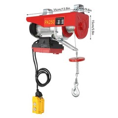 110V Electric Hoist Winch W/ Wireless Remote Control Electric Lift 250KG/550LBS