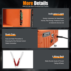 3 in 1 Electric Hoist Winch – 2200LBS 38FT 110V Manual, Wired and Wireless Remot
