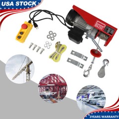 550LBS Electric Hoist Winch Engine Crane with Wireless 110V