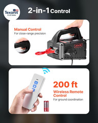 2-In-1 Electric Hoist Winch, 1100 Lbs Capacity, 1500W Portable Power Winch Crane
