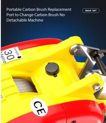 Electric Hoist 220V Crane Home Use – Compact Lifting Remote-Controlled Portable