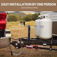 Trailer Tongue Jack 2000lb Lift Capacity, 15″ Travel A-Frame Heavy Duty – Man…