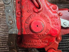 Duff-Norton Coffing Chain Hoist 1.5 ton 1-chain or 2-chain 3 Ton, Red *USED*