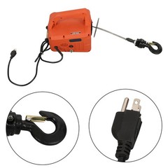 1100lbs 1500W 3in1 Portable Electric Hoist Winch Wire & Wireless Remote Control