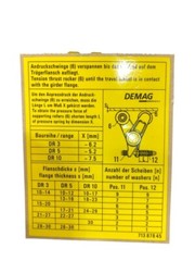Demag 70459033 Pressure Swingarm Set DR10 Thrust Rocker DR10 48051