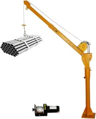 Davit Crane 360 Swivel Electric Winch Winding Engine 3000 lbs Lift Hoister