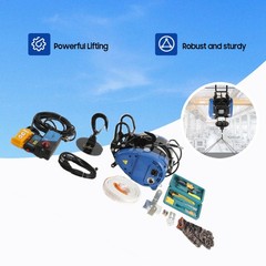 1100LBS Electric Hoist Winch Portable Crane Lift Remote Control 29m/95ft Lifting