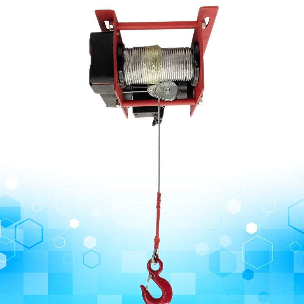 Electric Hoist 880/1760lb Crane Winch Wired Remote Control 220V 1500W