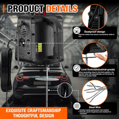 3-In-1 Electric Hoist with Remotes, 2200Lb Capacity Portable Power Winch Crane 1