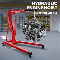 2T/4409LBS Hydraulic Engine Crane Hoist Motor Cherry Picker Shop Crane Lifting