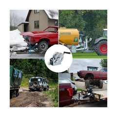 Heavy Duty Hand Winch 1200 lbs with 32 ft Steel Wire Rope, Hand Crank Strap G…
