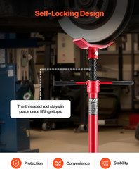 Heavy-Duty Underhoist Support Stand, 3/4 Ton Capacity, Adjustable Height