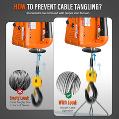 3 in 1 Electric Hoist Winch, 1500W Portable Electric Power Winch, 120V Electric