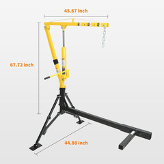 70238 Hydraulic Receiver Hitch Mounted Crane – 1000 Lb. Capacity – Portable Swiv