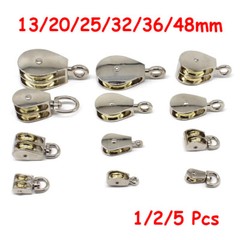 13mm~48mm Single / Double Line Wire Rope Pulley Strong Lifting Galvanised Metal