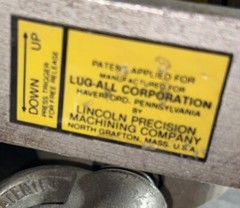Lug-All Hoist Lincoln Precision Model 2 1000lb Single Rig 2000 Lb Double Rig. #3