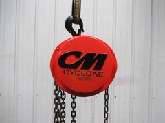 CM Cyclone Model S 1 Ton Manual Chain Fall Hoist 19′ Lift w/Load Limiter Tested