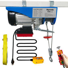 1760Lb Electric Hoist with Remote & Wired Control, 110V for Factory & Garage
