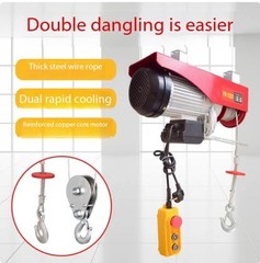 Mini Electric Hoist 110/220V Portable Small Wire Rope Electric Winch Crane