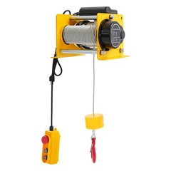 881LBS Electric Hoist Winch Tool Sets With Wired Control & Long Steel Wire Rope