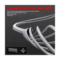 Electric Hoist 2 in 1,880lbs Electric Hoist Winch with 98ft Wireless Control&…