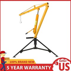 Hydraulic Pickup Truck Crane, 1000Lbs Capacity Hitch Mounted Crane Hoist Lifting