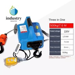Small Crane Home Mini Electric Hoist Remote Control Lifting Machine Portable