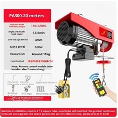 Mini Electric Hoist with Wireless Remote Control 220V Small Crane for Home Use