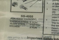 New Crosby SS-4055 Hoist Hook Latch Kit