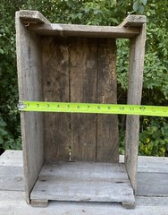 Vintage Shipping Crate Blue Boy 1 1/2 Ton Hoist Wooden Box Chisholm Moore Hoist