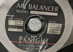 NEEDS WORK Knight KBA 500-080 Air Balancer 500 lbs Capacity 80″ Travel