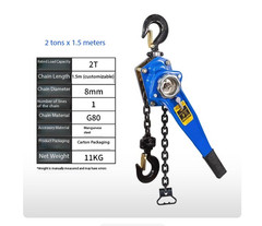 0.75T 1/2/Ton Manual Chain Hoist Hand-Cranked Towing Hoist Lifting Crane