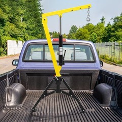 Truck Jib Crane 4500lb Capacity, Foldable Adjustable Arm&Height,Galvanized Steel