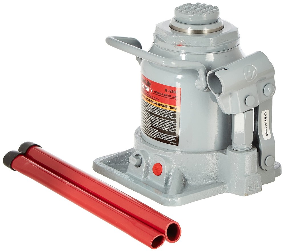 Pro-Lift B-S20D Grey Hydraulic Bottle Jack – 20 Ton Capacity