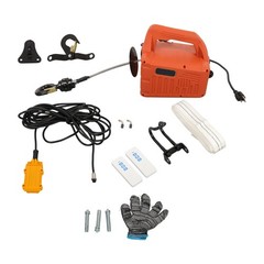 3-in-1 1500W Portable Electric Hoist Winch 1100lbs Capacity 30 ft Lifting Height