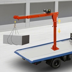 1100 LB Truck-Mounted Crane Hoist Truck-Mounted Crane with 12V Electric Winch