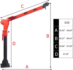 New 1100Lb Folding Dismountable Household Hoist Truck Crane, with Electric Hoist