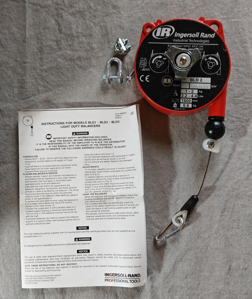 INGERSOLL RAND LIGHT DUTY TOOL BALANCER 2.2 – 4.4 LBS BLD2