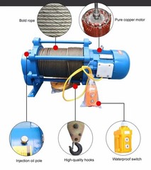 Electric Winch 220V Hoist Construction and Renovation Small Tool Crane