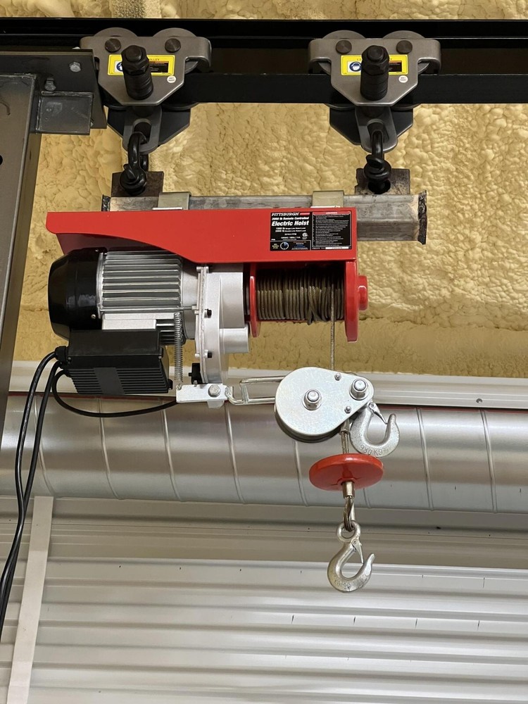 2000 Lb. Electric Hoist With Remote Control Heavy Duty Hoisting System Brand New