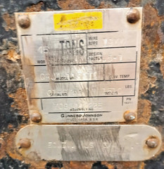 GUNNEBO JOHNSON 3 SHEAVE CRANE HOOK MODEL OPJ45TL8PTD 45 TON WLL 7086002235