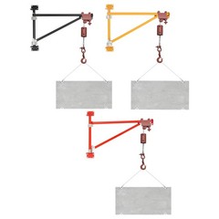 Wall Mount Crane Bracket Alloy Steel Hoist Bracket Crane Swing Arm with Pole