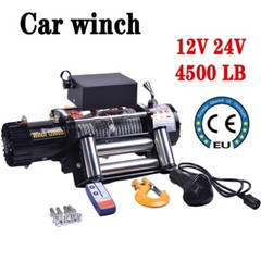 Electric Car Winch 4500lb Load Capacity Car Auto Lift Winch With Control System